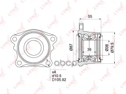 ������� ������ | ��� ����/��� | Toyota RAV4 (SXA1_) 94-000, Ipsum (SXM15) 96-01 LYNXauto ���. WB1031 WB1031 ����