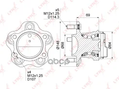 ������� ������ | ��� ����/��� | Nissan Juke (F15) 10- [+ABS] LYNXauto ���. WH1016 WH1016 ����