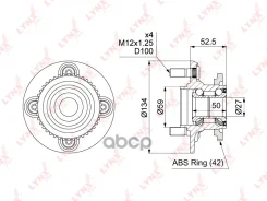 ������� ������ | ��� ����/��� | Nissan Sunny (B14) 94-99 / Almera / Pulsar (N15) 95-00 [+ABS] LYNXauto ���. WH1107 WH1107 ����