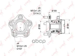 ������� ������ | ��� ����/��� | Nissan X-Trail (_T31) 07-15 / Qashqai (J10E) 07-13 LYNXauto ���. WH1231 WH1231 ����