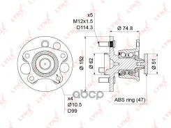 ������� ������ | ��� ����/��� | Toyota Camry Gracia (_V20) 96-01 / Harrier (_U1_) 97-03 LYNXauto ���. WH1451 WH1451 ����