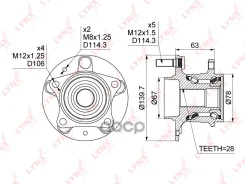 ������� ������ | ��� ����/��� | Mazda Atenza (GH) 08-12 / Axela (BL) 09-13 / CX-7 (ER) 06-12 / Premacy (CR_W) 05-10 LYNXauto ���. WH1481 WH1481 ����