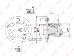 ������� ������ | ��� ��� | Toyota Camry / Hybrid (_V5_) 11- [+ABS] LYNXauto ���. WH1493 WH1493 ����