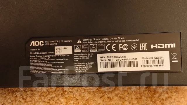 AOC. 27", ���������� �� (LCD, LED, QLED) ����