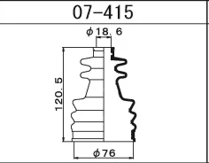 ������� ����� ����������� /18,6*76*120,5/ Nissan HB11, �KHB11, �WHB11, �SB11, �WSB11, �SN12, �RSN12, �VSB11 Maruichi 07415 07415 ����