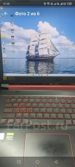 Acer Nitro 5. 15.6", 2,4����, ��� 8 ��, ���� 500���, WiFi: 1, Bluetooth: 1, ����������� �� 6��. ����