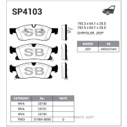 ������� �������� JEEP Grand Cherokee IV 2010- SP4103 Sangsin Brake SP4103 SP4103 ����