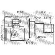 ���� ���������� MMC 4B11/12 4N13 CW4/5 CY4/8/9A GA2W Febest 0411CY4ALH 0411CY4ALH ����