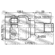 ���� ���������� 25x50x24 | ����� ��� | Febest 0111ZVW30LH 0111ZVW30LH ����
