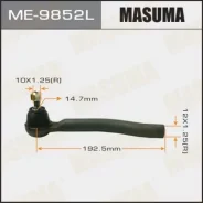 ���������� ������� ���� Masuma Nissan JUKE / F15 10-20 LH ME-9852L, ����� ME9852L ����
