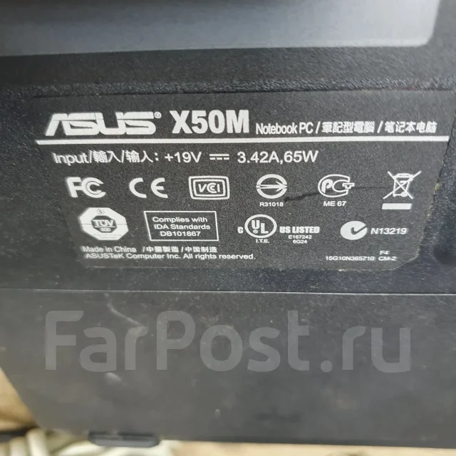 Asus. 15.4", ��� 512 ��, ���� 80���, WiFi: 1, ����������� �� 1��. ����