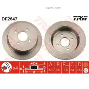 ���� ��������� ���� FORD: Escort Classic 98-00, Escort V 90-92, Escort V ������ 90-92, Escort V ���� TRW DF2647 DF2647 ����