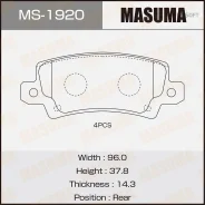 ������� ��������� Toyota Corolla E120 00- 1.4-2.0 ����. Masuma MS1920 MS1920 ����