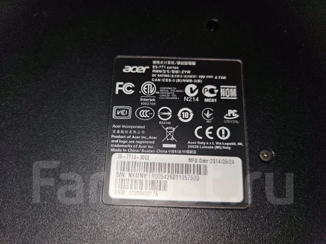 Acer Aspire E5-771G. 17.3", 1,9����, ��� 4 ��, ���� 500���, WiFi: 1, Bluetooth: 1, ����������� �� 1��. ����