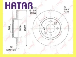 ���� ��������� ��������������� 259x12 ����� ������� LADA Largus Lynxauto BN1123 BN1123 ����