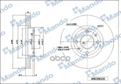 ���� ��������� �������� ��� 280*26*47 3 ������������� KIA Mando ���. mbc030133 MBC030133 ����