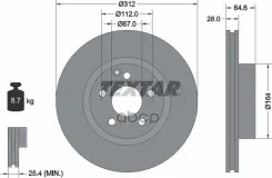 ���� ��������� �������� � ��������� PRO+ MB CLS-C219 04-11 / E-W211/S211 02-09 Textar 92115305 A2114210912 / A211421091264 Textar ���. 92115305 921153...