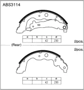 ������� ��������� ���������� (�����) Renault Logan/Sandero/Duster 1.4/1.6/1.5D 06 Allied Nippon ABS3114, ������ ABS3114 ����