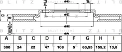 ���� ��������� �������� ������������� FORD Mondeo 00-/ Jaguar X-Type 02- Blitz BS0141 BS0141 ����
