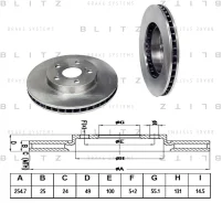 ���� ��������� �������� ������������� Toyota Carina E/Celica 92- Blitz BS0133 BS0133 ����
