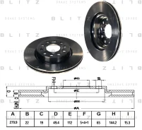 ���� ��������� �������� ������������� AUDI A3 03-Skoda Octavia 03-VW Golf 03- AUDI A3 03-/ Skoda Octavia 03-/ VW Golf 03- Blitz BS0185 BS0185 ����