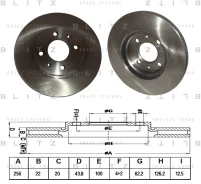 ���� ��������� �������� ������������� Hyundai Solaris 10-KIA Rio 11- Hyundai Solaris 10-/ KIA Rio 11- Blitz BS0254 BS0254 ����