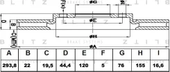 ���� ��������� ������ ������������� VW Transporter/Multivan 03- Blitz BS0366 BS0366 ����