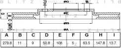 ���� ��������� ������ FORD C-Max/Kuga 12- Blitz BS0468 BS0468 ����