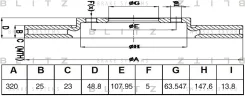���� ��������� �������� ������������� FORD Focus/Kuga 11- Blitz BS0466 BS0466 ����