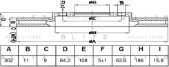 ���� ��������� ������ LAND Rover Freelander 06- Blitz BS0553 BS0553 ����