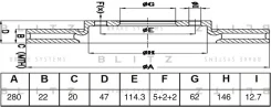 ���� ��������� �������� ������������� Suzuki SX4/Vitara 13- Blitz BS0665 BS0665 ����