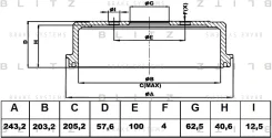 ������� ��������� Hyundai Accent/i10/i20 05- Blitz BT0140 BT0140 ����