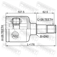 ���� ���������� ����� Fords-MAX, Galaxy CA1, Mondeo CA2 FORD Mondeo CA2 2007- Febest 2111CA220LH 2111CA220LH ����