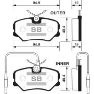 ������� ��������� �������� �������� �����:HI-Q Nissan Patrol GR IV (Y60, GR) Sangsin Brake SP1180 SP1180 ����