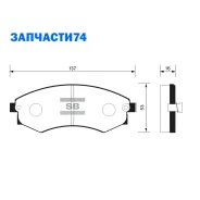 ������� �������� ���.! KIA Joice 2.0i 00, Hyundai Matrix FC 1.6i/1.8i/1.5CDRi 01 Sangsin Brake SP1054F SP1054F SP1054F ����