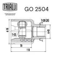 ���� ���������� ������ Mazda 3 03- 1.5 AT/MT GO250 GO2504 GO2504 ����