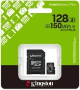 ����� ������ MicroSD 128GB Kingston Class 10 Canvas Select Plus A1 U1 V10 (150 Mb/s) + SD ������� ����