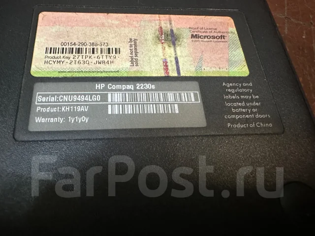 HP Compaq. 12", 2����, ��� 1024 ��, WiFi: 1, Bluetooth: 1, ����������� �� 1��. ����