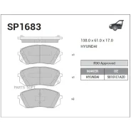 ������� ��������� Sonata (LF) 17 14- Sangsin Brake SP1683 SP1683 ����