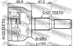 ���� �������� 23X63X27 #BV6Z-3B436-B FORD Focus CB8 2011-2015 [EU] 2110CDH ����