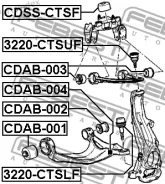 ����� ������� ��������� ������� ������ #25862782 Cadillac CTS Sedan 2005-2013 [GMIO] 3220CTSLF ����