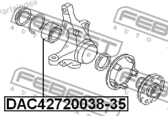 ��������� ��������� �������� 42X72X35X38 40210-01E00 Nissan Avenir W10 1990.05-1998.08 [JP] DAC4272003835 ����