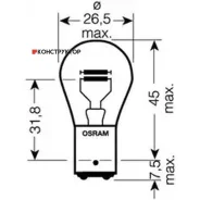 ����� P21/5W 12V 21/5W BAY15d Original LINE �������� ������������ �/� (���) Osram 7528 7528 ����