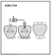 ������� ��������� �������� | ����� | AUDI A6 1.8/1.9/2.4/2.5/3.0 FR 07/97- Allied Nippon ���. ADB11764, ������ ADB11764 ����