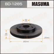 ���� ��������� Masuma, front Toyota Corolla / ZRE210L [��.2] ��������� �� �������� 2 ��, �������� BD1285 ����