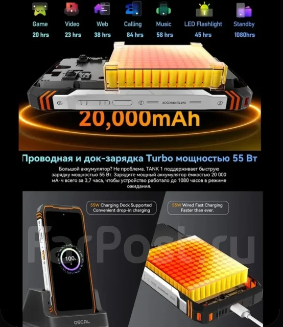 Blackview Oscal Tank 1. �����, 512 ��, ������, 3G, 4G LTE, Dual-SIM, ����������, NFC ����