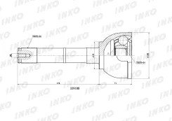 ���� ������� 30/24 ����� ����/��� Toyota�Land�Cruiser�4. �2TD-4. �5�1990- Inko 329188 329188 ����