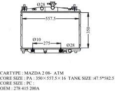 �������� MA-0102-16-AT-K Mazda Demio, Mazda 2, DE#, ZJ-VEM, ZY-VE 07-14 (GSP) MA010216ATK ����
