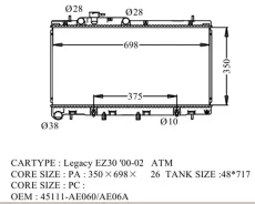 �������� SUB-0037-26-K Subaru Legacy 00-02 (GSP) SUB003726K ����