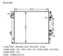 �������� TO-0340-36 Toyota LAND Cruiser Prado 02-09 (AD Radiators) TO034036 ����